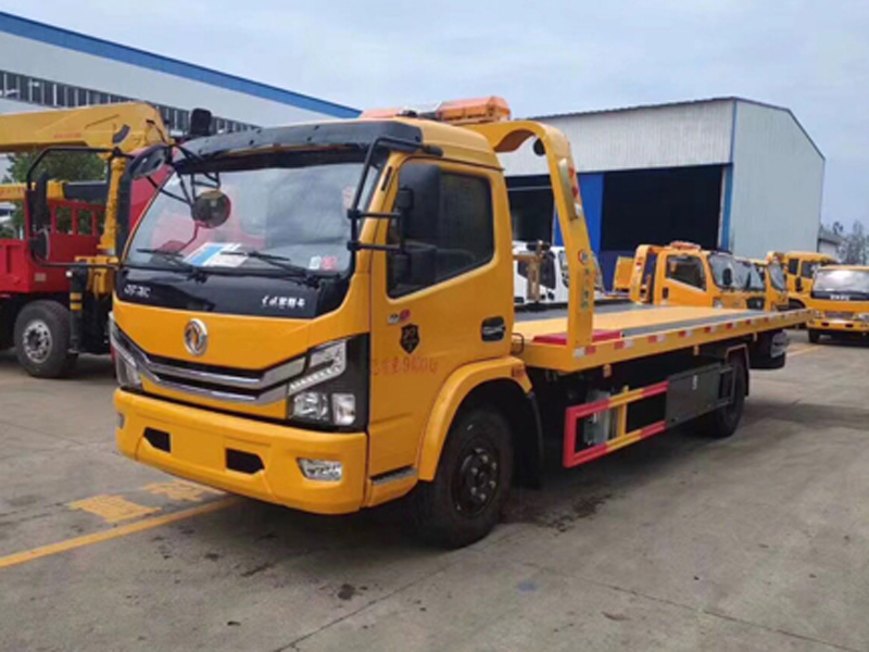 國六東風大多利卡黃牌一拖二清障車