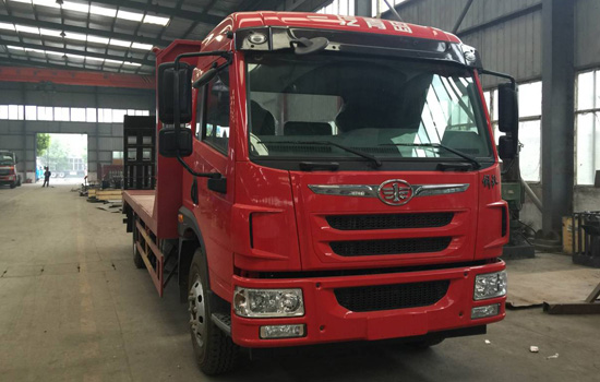 【國六】解放龍V單橋平板，150挖機平板