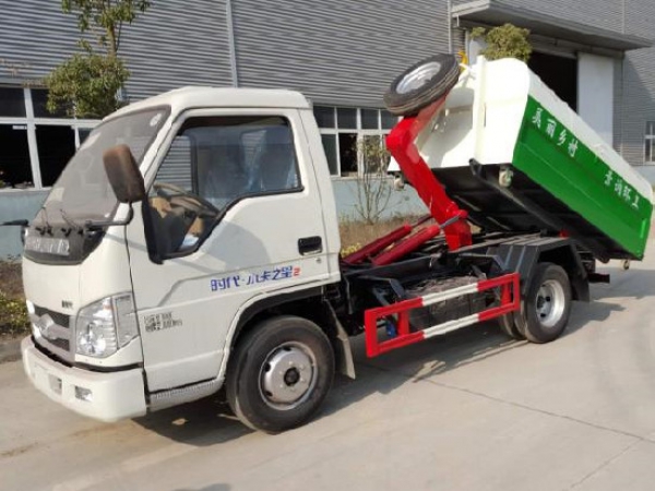 福田小卡2國六4方車廂可卸(鉤臂)式垃圾車