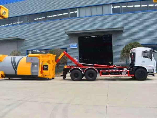 東風(fēng)專底D3L國六后雙橋車廂可卸(鉤臂)式垃圾車